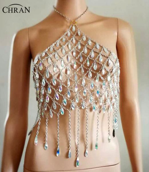 chran ab irridescent gem bead crop chainmail bra halter necklace pendant burning man body lingerie outfit jewelry crg104, Silver
chran ab irridescent gem bead crop chainmail bra halter necklace pendant burning man body lingerie outfit jewelry crg104, Silver
