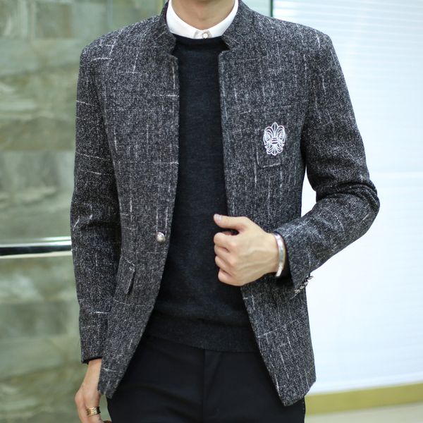 2018 spring and autumn new men's solid color simple youth business suit personality temperament wild casual fashion, White;black
2018 spring and autumn new men's solid color simple youth business suit personality temperament wild casual fashion, White;black