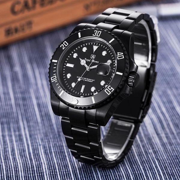 royal crown men's watch male wristwatch japan quartz all stainless steel auto date hours fine fashion boy's birthday gift box, Slivery;brown
royal crown men's watch male wristwatch japan quartz all stainless steel auto date hours fine fashion boy's birthday gift box, Slivery;brown
