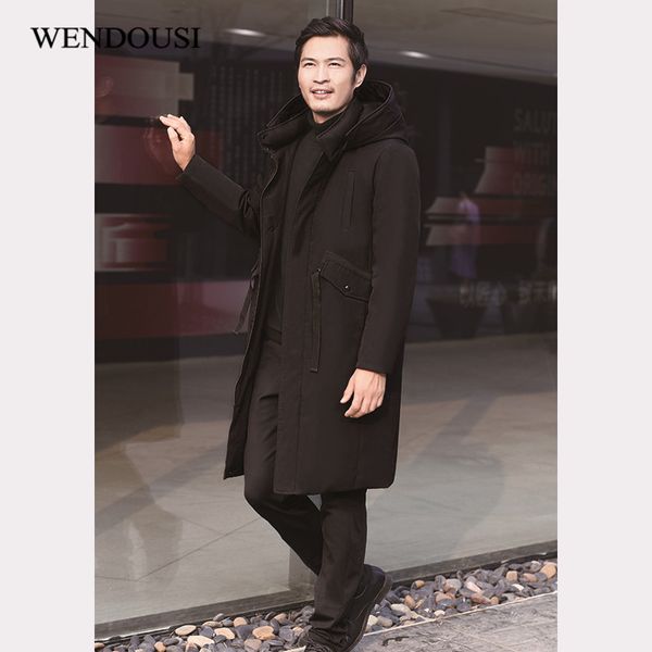 wendousi autumn winter new long down coats men 90% white duck down winter jacket male slim fit warm parka ch772, Black
wendousi autumn winter new long down coats men 90% white duck down winter jacket male slim fit warm parka ch772, Black