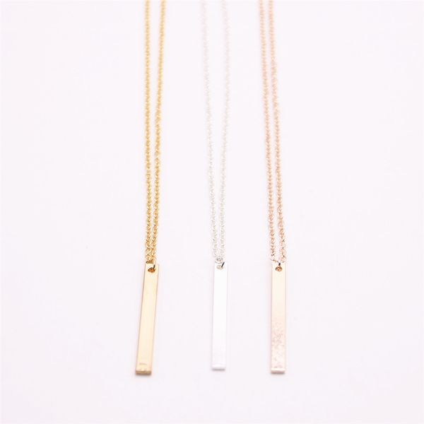18K Gold Silver South America style cuboid Pendant necklace Strip plated necklace the best gift to women
18K Gold Silver South America style cuboid Pendant necklace Strip plated necklace the best gift to women