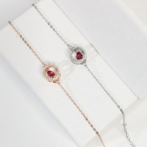 jewelry s925 sterling silver bracelets rose gold beating heart red crystal bracelets for women fashion, Black
jewelry s925 sterling silver bracelets rose gold beating heart red crystal bracelets for women fashion, Black
