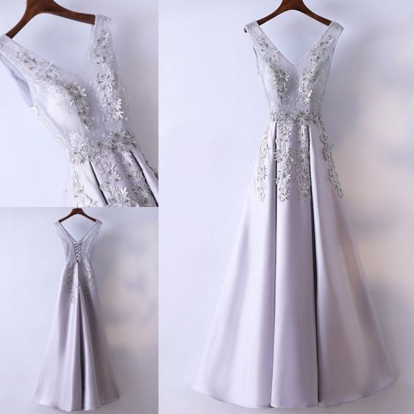 new arrival lace applique a line prom dress v neck crystal beads satin customed party dresses evening gowns, Black
new arrival lace applique a line prom dress v neck crystal beads satin customed party dresses evening gowns, Black