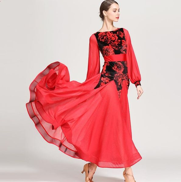 new lady ballroom dancing dress long sleeve long dress female modern dance suit national standard dance costume 1864, Black;red
new lady ballroom dancing dress long sleeve long dress female modern dance suit national standard dance costume 1864, Black;red