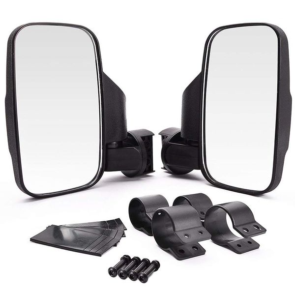 

universal utv rear view mirror side mirror with 1.75" and 2" roll bar cage fit for polaris ranger rzr rzr can-am maverick