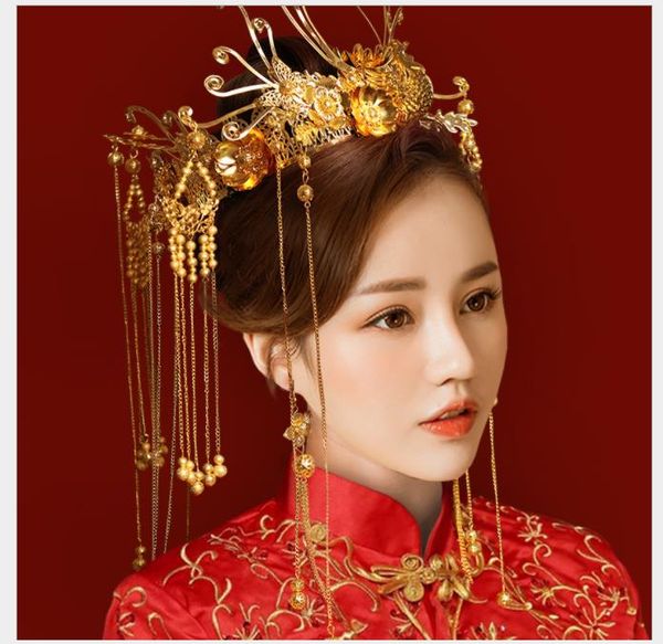 new brides headwear, chinese wedding, ancient costumes, dragon and phoenix gown, phoenix crown wedding accessories, Slivery;golden
new brides headwear, chinese wedding, ancient costumes, dragon and phoenix gown, phoenix crown wedding accessories, Slivery;golden