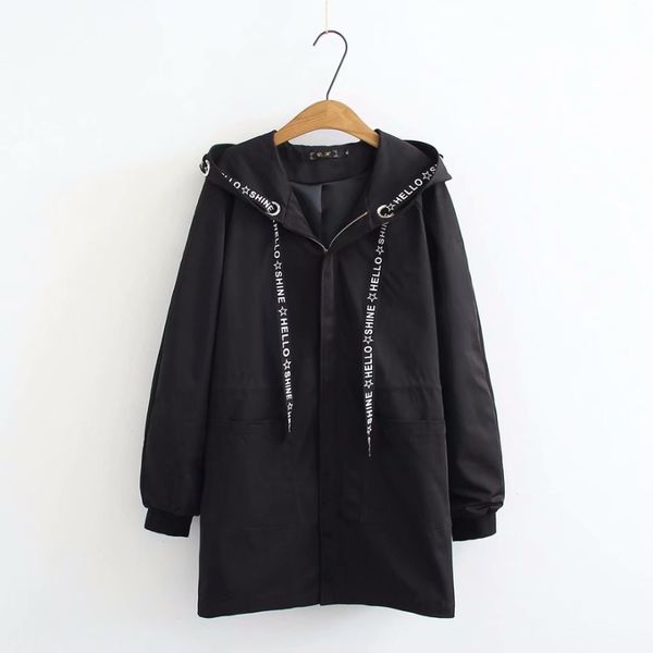 plus size hooded women trench loose solid black color coat 2018 casual ladies pockets zipper autumn winter coat female, Tan;black
plus size hooded women trench loose solid black color coat 2018 casual ladies pockets zipper autumn winter coat female, Tan;black