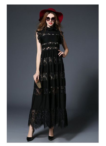 summer runway dresses 2018 women hollow out vintage black lace dresses sleeveless long maxi dresses party vestidos
summer runway dresses 2018 women hollow out vintage black lace dresses sleeveless long maxi dresses party vestidos