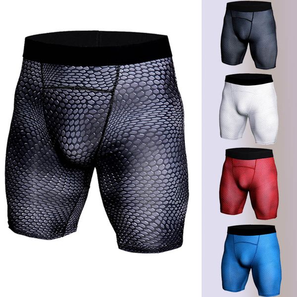 

quick dry sport shorts crossfit men's short pants soccer undercover jogging leggings compression tights gym sportwear, Black;blue