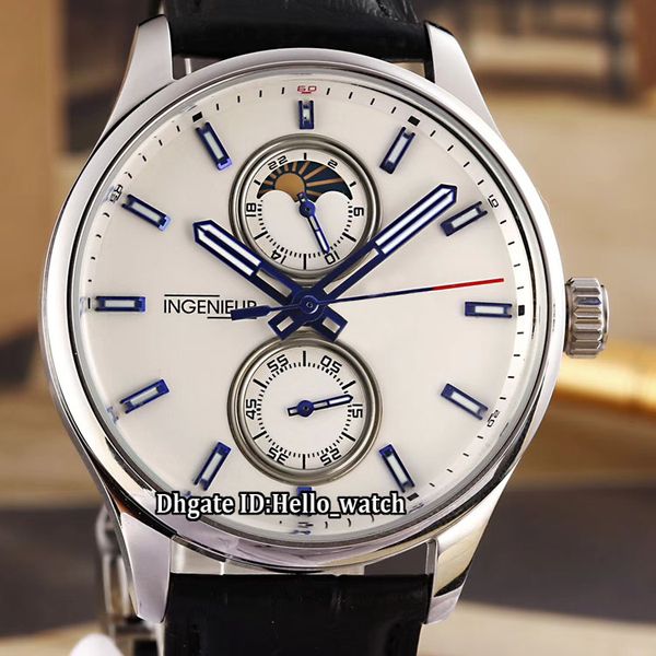 new ingenieur flyback white dial moon phase automatic mens watch silver steel case leather strap wristwatches, Slivery;brown
new ingenieur flyback white dial moon phase automatic mens watch silver steel case leather strap wristwatches, Slivery;brown