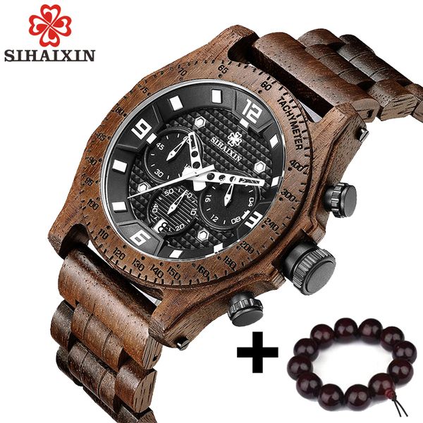 sihaixin men's walnut wooden watch waterproof sport quartz chronograph wrist watches japan movement male clock, Slivery;brown
sihaixin men's walnut wooden watch waterproof sport quartz chronograph wrist watches japan movement male clock, Slivery;brown