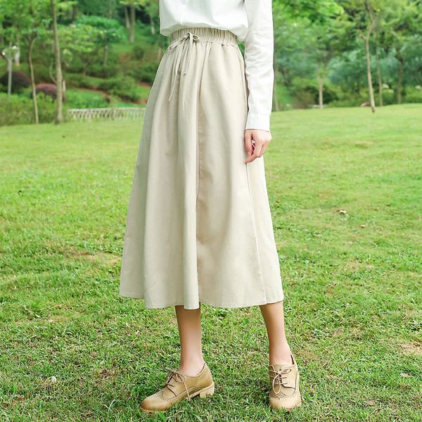 sherhure 2018 spring women skirt high waist cotton and linen women long skirt female jumper elastic midi saia, Black
sherhure 2018 spring women skirt high waist cotton and linen women long skirt female jumper elastic midi saia, Black