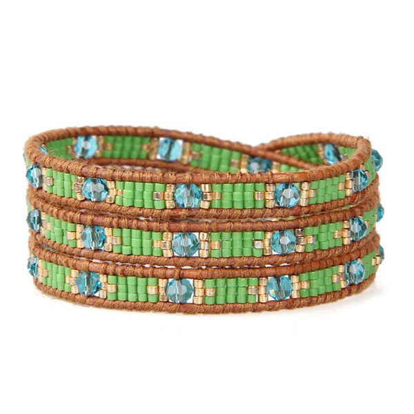 fashion leather for women multilayer bracelet handmade green seedbeads strand bracelet 3 wrap leisure and fashion, Golden;silver
fashion leather for women multilayer bracelet handmade green seedbeads strand bracelet 3 wrap leisure and fashion, Golden;silver