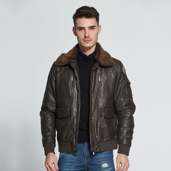 flight jacket fur collar genuine leather jacket men black brown sheepskin coat winter bomber male
flight jacket fur collar genuine leather jacket men black brown sheepskin coat winter bomber male
