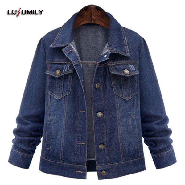 lusumily new 2018 autumn denim jacket women basic plus size xl-5xl short jean jacket pockets casual female overcoat outwear, Black;brown
lusumily new 2018 autumn denim jacket women basic plus size xl-5xl short jean jacket pockets casual female overcoat outwear, Black;brown