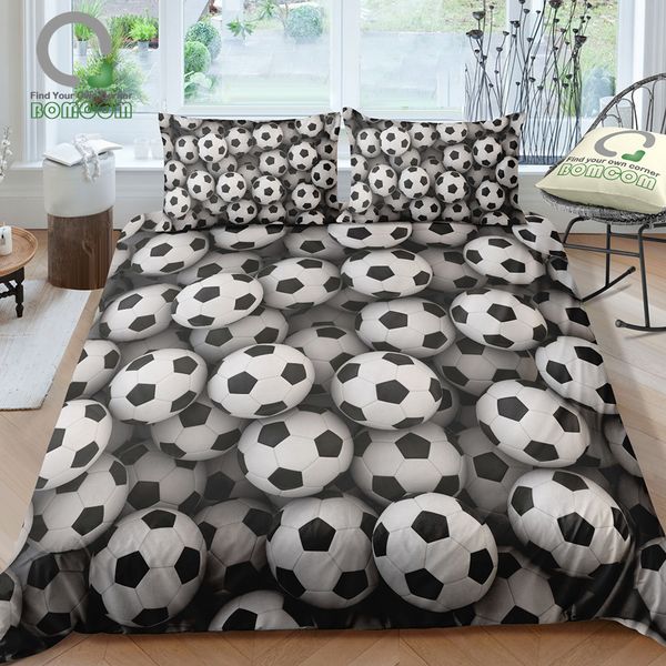 bomcom 3d digital printing football bedding set soccer ball football pattern duvet cover sets 100% microfiber black & white
bomcom 3d digital printing football bedding set soccer ball football pattern duvet cover sets 100% microfiber black & white