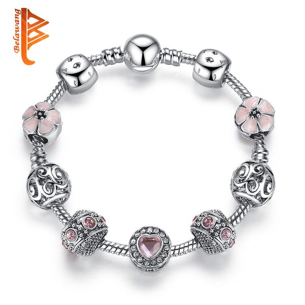 belawang antique 925 silver women charm bracelet & bangle with flower heart crystal beads bracelets for women wedding jewelry, Golden;silver
belawang antique 925 silver women charm bracelet & bangle with flower heart crystal beads bracelets for women wedding jewelry, Golden;silver