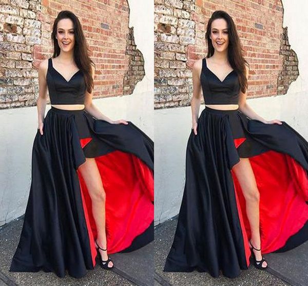 black and red hi lo prom dress evening gowns 2019 two piece spaghetti v-neck ruffle formal dress party gowns simple satin long dress
black and red hi lo prom dress evening gowns 2019 two piece spaghetti v-neck ruffle formal dress party gowns simple satin long dress