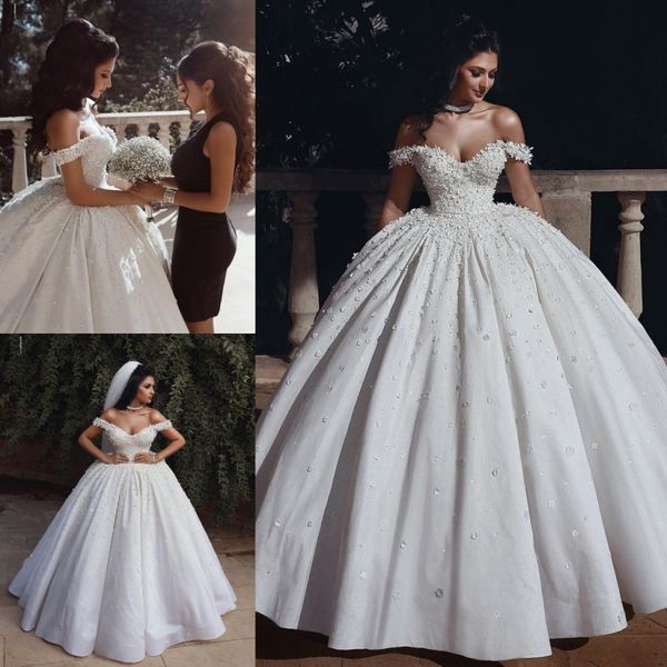 amazing beaded ball gown wedding dresses off the shoulder princess bridal gowns lace up back 3d appliqued vestidos de novia, White
amazing beaded ball gown wedding dresses off the shoulder princess bridal gowns lace up back 3d appliqued vestidos de novia, White