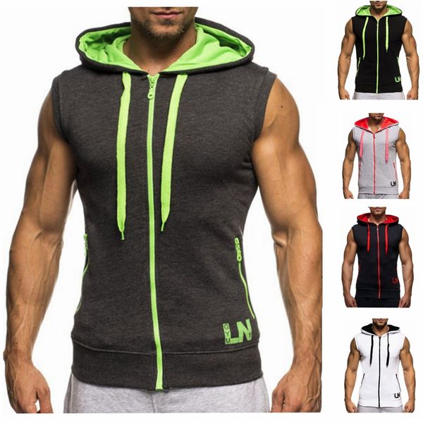 mens fitness crossfit tank muscle brother male vest oblique zipper men ' sleeveless hooded bodybuilding gyms, White;black
mens fitness crossfit tank muscle brother male vest oblique zipper men ' sleeveless hooded bodybuilding gyms, White;black