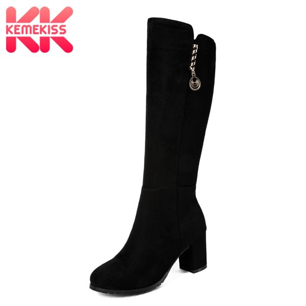 kemekiss size 33-43 high heels women boots fur winter warm knee boots metal decoration long fashion women's shoes, Black
kemekiss size 33-43 high heels women boots fur winter warm knee boots metal decoration long fashion women's shoes, Black