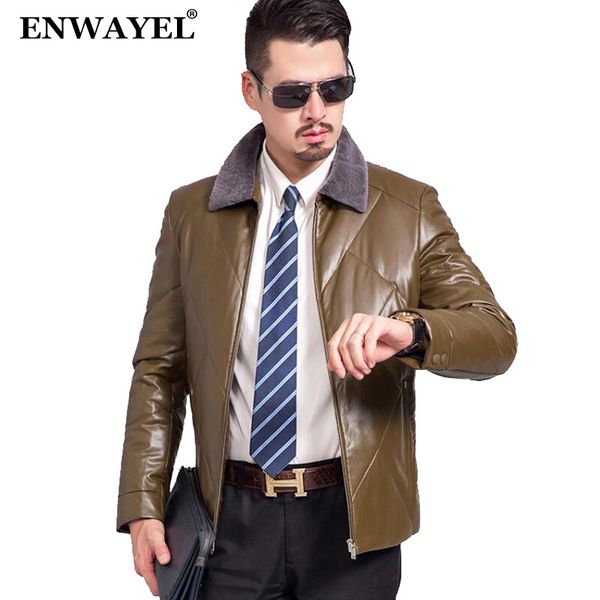 enwayel winter luxury down jacket men leather jacket male down coat jackets quality windproof warm lambswool fur collar ew140, Black
enwayel winter luxury down jacket men leather jacket male down coat jackets quality windproof warm lambswool fur collar ew140, Black