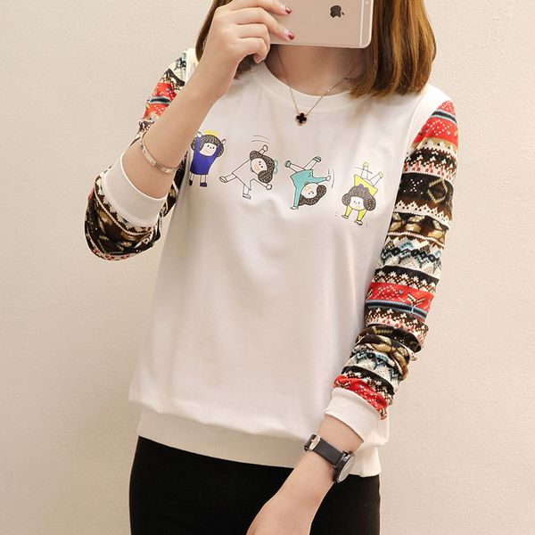 women t-shirts halajuku autumn oversize loose fashion character printed style long sleeve female t-shirts plus size xxxl/4xl, White
women t-shirts halajuku autumn oversize loose fashion character printed style long sleeve female t-shirts plus size xxxl/4xl, White