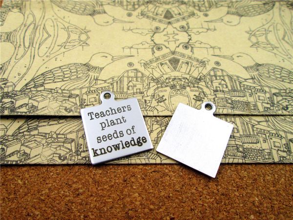 40pcs--"teacher plant seeds of knowledge"stainless steel charms more style for choosing diy charms pendants for necklace, Bronze;silver
40pcs--"teacher plant seeds of knowledge"stainless steel charms more style for choosing diy charms pendants for necklace, Bronze;silver