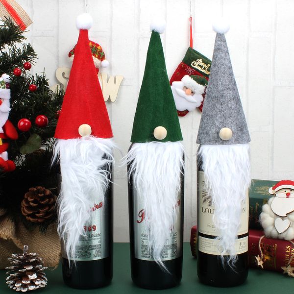 christmas wine set gift wrap rudolph hats felt wine bottle cover santa claus beard doll shape xmas table decoration wx9-1074
christmas wine set gift wrap rudolph hats felt wine bottle cover santa claus beard doll shape xmas table decoration wx9-1074