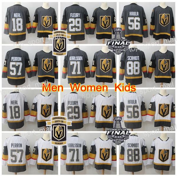 Man Woman Kids Stanley Cup Finals Inaugural Season Patch Vegas Golden Knights MarcAndre Fleury James Neal Jerseys Lady Boys Grey Gray White
Man Woman Kids Stanley Cup Finals Inaugural Season Patch Vegas Golden Knights MarcAndre Fleury James Neal Jerseys Lady Boys Grey Gray White