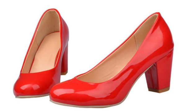 send 2017 spring new style coarse heel round head high heel women's shoes, Black
send 2017 spring new style coarse heel round head high heel women's shoes, Black