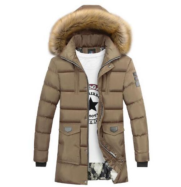 winter new men's hooded long casual down cotton jacket cotton fur collar coat parkas jackets, Black
winter new men's hooded long casual down cotton jacket cotton fur collar coat parkas jackets, Black