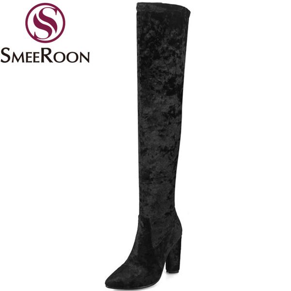 smeeroon warm winter boots fashion pointed toe over the knee boots for women thigh high leisure shoes big size, Black
smeeroon warm winter boots fashion pointed toe over the knee boots for women thigh high leisure shoes big size, Black