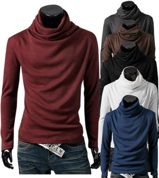 high collar men long t shirt basic wear mens slim fit casual clothing men's clothing, White;black
high collar men long t shirt basic wear mens slim fit casual clothing men's clothing, White;black