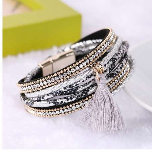 braided multilayer rhinestone leather bracelet femme brazilian beach magnet buckle tassel friendship bracelets boho jewelry, Golden;silver
braided multilayer rhinestone leather bracelet femme brazilian beach magnet buckle tassel friendship bracelets boho jewelry, Golden;silver