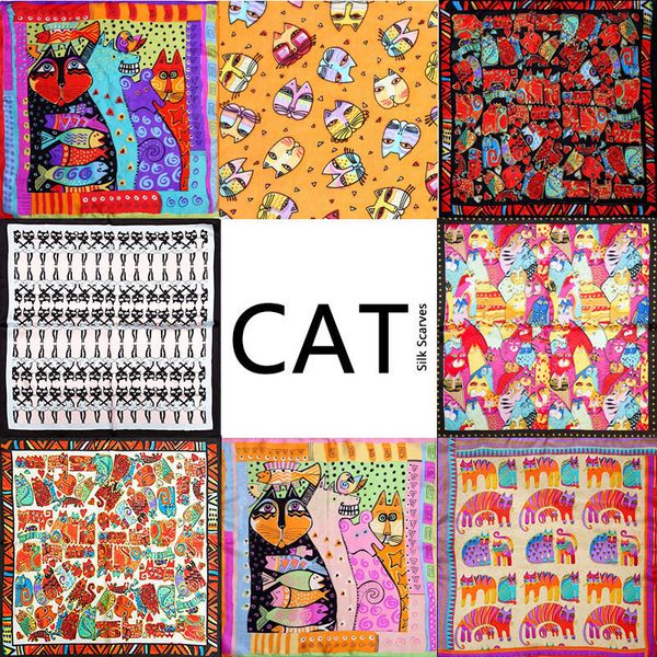 100% silk scarf women scarf cat 2018 foulard neckerchief animal silk bandana small square cat offlady gift
100% silk scarf women scarf cat 2018 foulard neckerchief animal silk bandana small square cat offlady gift
