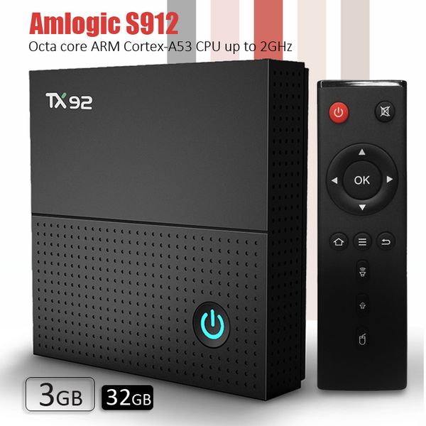 android tv box amlogic s912 tx92 tv box android 7.1 octa core 3gb ddr4 32gb emmc 2.5g+5.8g powerful dual band wifi+bt4.1 uhd h.265 4k
android tv box amlogic s912 tx92 tv box android 7.1 octa core 3gb ddr4 32gb emmc 2.5g+5.8g powerful dual band wifi+bt4.1 uhd h.265 4k