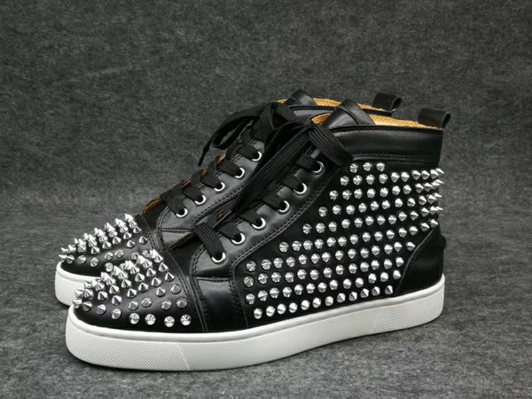 Оптовая 2018 Черный блеск заклепки мужчины Красный днища обувь высокий топ натурал
Оптовая 2018 Черный блеск заклепки мужчины Красный днища обувь высокий топ натурал