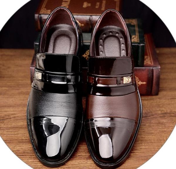 send 2018 spring and autumn new style men's korean fashion formal wear pointed end shoes, Black
send 2018 spring and autumn new style men's korean fashion formal wear pointed end shoes, Black