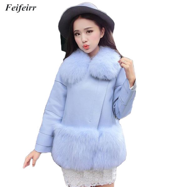 fashion korean overcoat winter female new temperament long sleeve warm faux fur collar pu stitching fur coat casaco feminino, Black
fashion korean overcoat winter female new temperament long sleeve warm faux fur collar pu stitching fur coat casaco feminino, Black