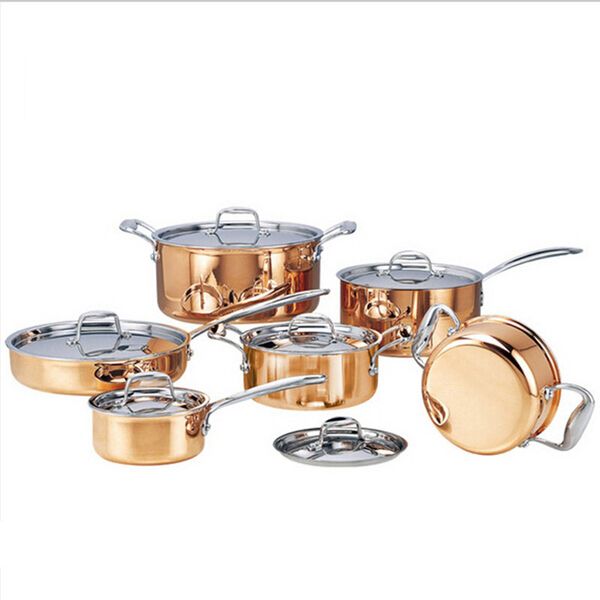 High grade copper 6 piece cooking pot with frying pan tainle pot pot and pan cookware et
High grade copper 6 piece cooking pot with frying pan tainle pot pot and pan cookware et