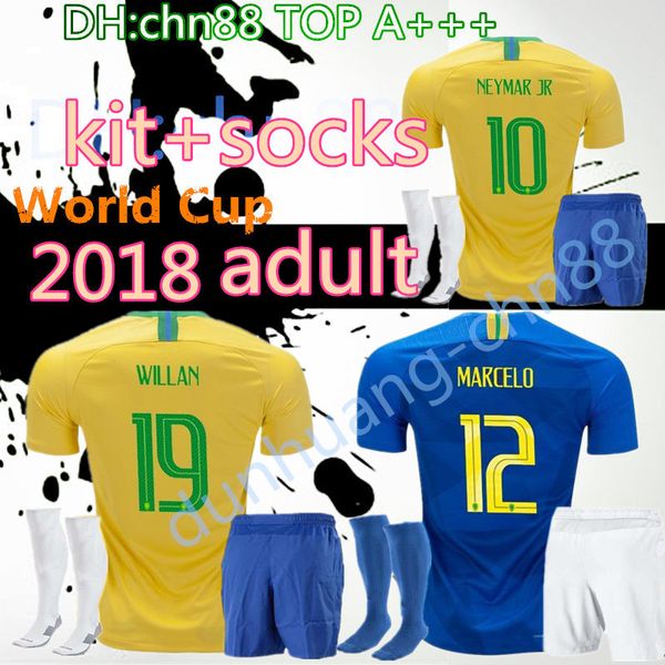 2018 комплект для взрослых + футбольные майки с носками pele oscar d.costa david luiz футболка мира по футболу высокого качества, национальн, Black
2018 комплект для взрослых + футбольные майки с носками pele oscar d.costa david luiz футболка мира по футболу высокого качества, национальн, Black