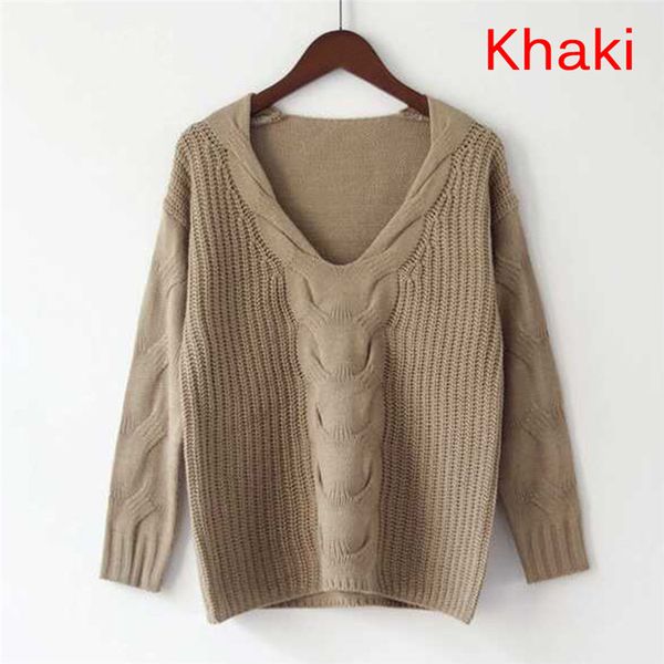 khaki wine black white color women pullover sweater v neck long sleeve jumpers pull femme sweter mujer winter knitted sweater, White;black
khaki wine black white color women pullover sweater v neck long sleeve jumpers pull femme sweter mujer winter knitted sweater, White;black