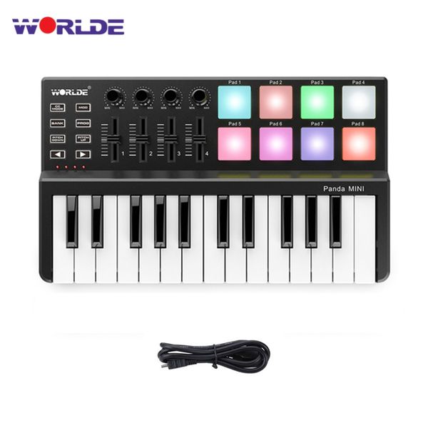 WORLDE Panda MIDI клавиатура 25 клавиш мини фортепиано ультра Портативный USB клавиатура с
WORLDE Panda MIDI клавиатура 25 клавиш мини фортепиано ультра Портативный USB клавиатура с