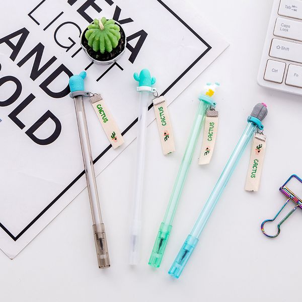 2 pcs cute cactus black gel pen stationery writing pens transparent neutral pen escolar students school supplies papelaria gift
2 pcs cute cactus black gel pen stationery writing pens transparent neutral pen escolar students school supplies papelaria gift
