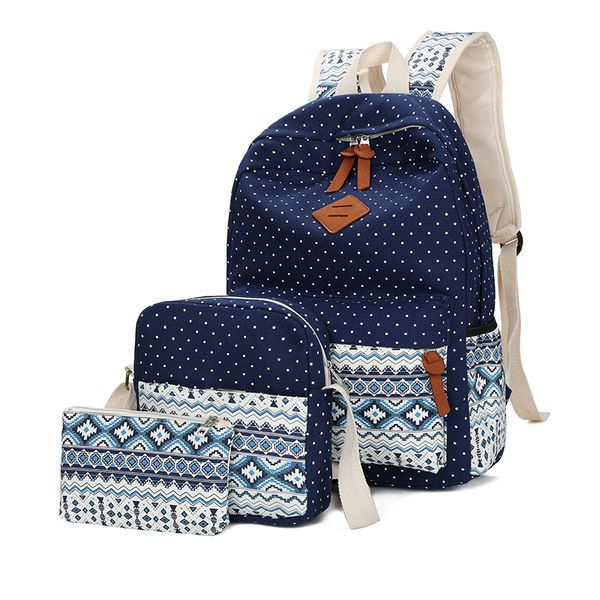 3 sets canvas backpack fashion teenager student backpacks school bags girls boy book bag double shoulder rucksack
3 sets canvas backpack fashion teenager student backpacks school bags girls boy book bag double shoulder rucksack
