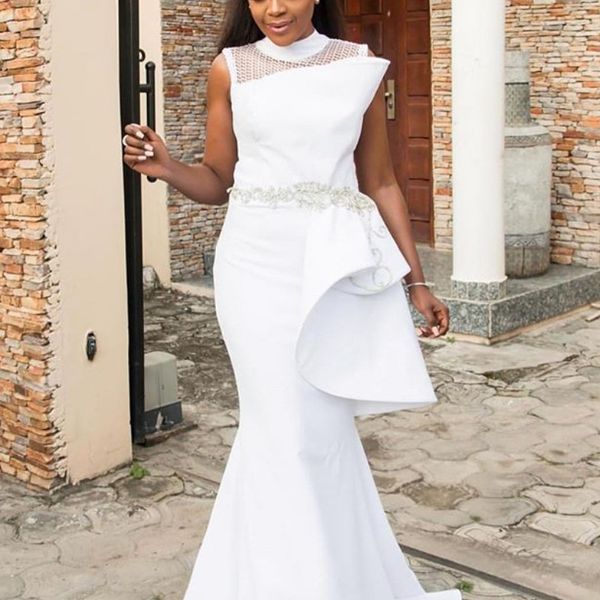 chic high neck prom dresses appliques peplum sleeveless floor length party gowns fashion african white satin long prom dresses, Black
chic high neck prom dresses appliques peplum sleeveless floor length party gowns fashion african white satin long prom dresses, Black