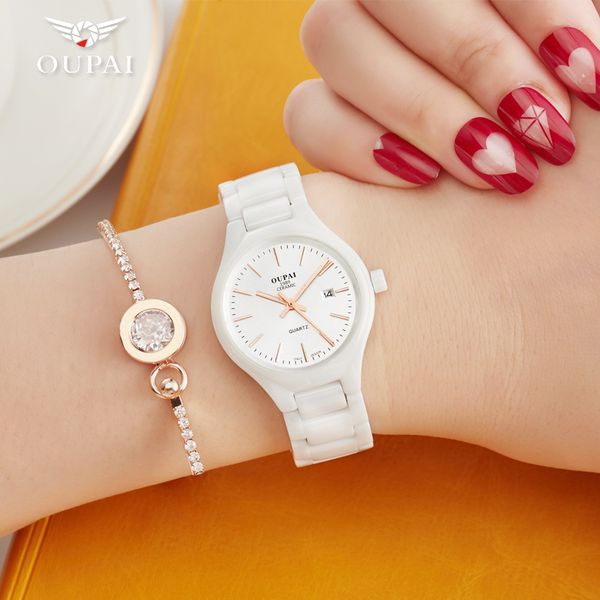 ceramic watch fashion casual women quartz watches relojes mujer oupai brand luxury wristwatches girl elegant dress clock rad05lo y18102310, Slivery;brown
ceramic watch fashion casual women quartz watches relojes mujer oupai brand luxury wristwatches girl elegant dress clock rad05lo y18102310, Slivery;brown