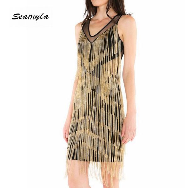 seamyla women bandage dress bodycon gold tessals summer clubwear mini vestidos new fringe celebrity party dresses wholesale, Black;gray
seamyla women bandage dress bodycon gold tessals summer clubwear mini vestidos new fringe celebrity party dresses wholesale, Black;gray