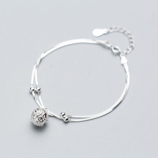 mloveacc genuine 100% 925 sterling silver double layer box chain bracelets for women fashion flower pattern ball charm bracelet, Black
mloveacc genuine 100% 925 sterling silver double layer box chain bracelets for women fashion flower pattern ball charm bracelet, Black